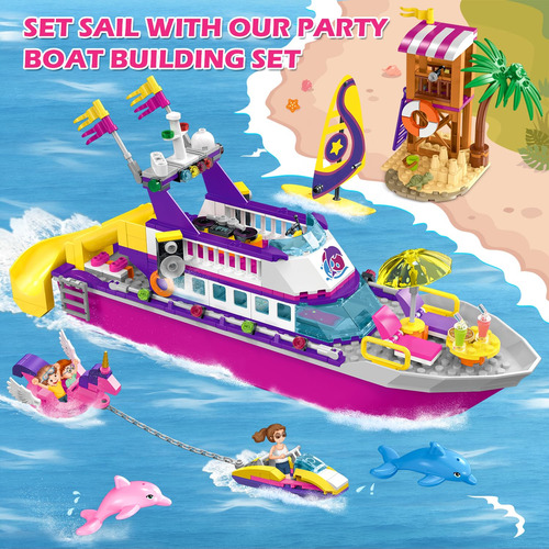 Set De Construcción Hogokids, Barco De Crucero Flotante Con