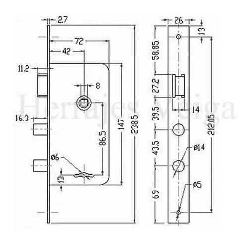 Imagen 2 de 9 de Cerradura Acytra 101 Comp Prive 201 Candex 118 Kallay 4000