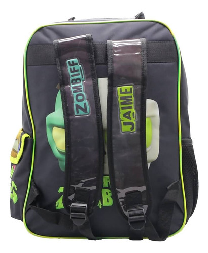 Mochila Escolar Zombie Infection Zombiff Y Jaime Color Negro Diseño de la tela Liso