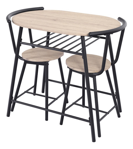 Desayunador Vanya Maple Moderno P/2 Personas Brang Diseño De La Tela De Las Sillas Liso