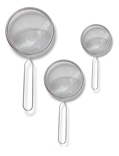 Conjunto De Peneiras Inox C/3 Unidades