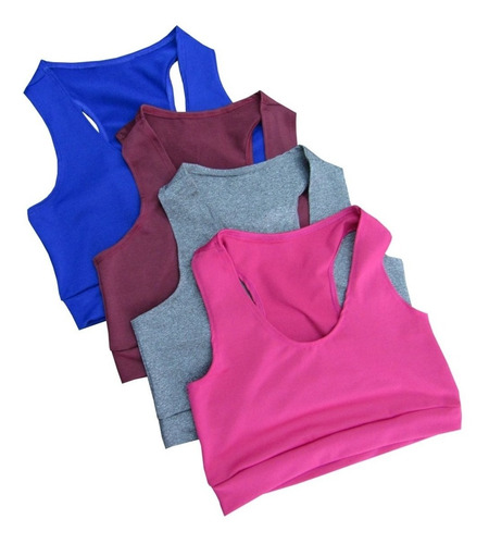 Imagem 10 de 10 de Kit 30 Top Academia Fitness Nadador Casual Roupas Femininas