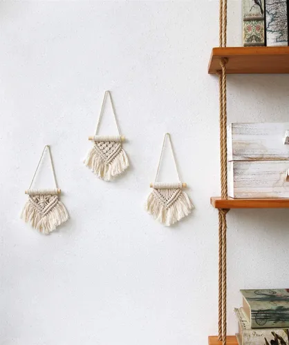 Macrame Conjunto Colgante De Pared De Ornamentos Lindo...