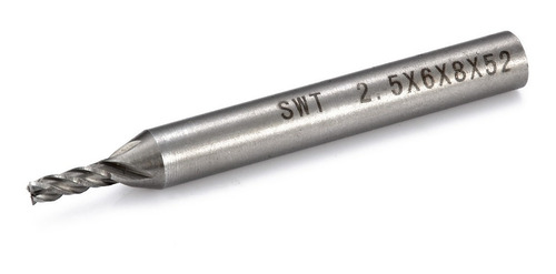 Fresa Cortador Broca 4 Filos 2mm 2x6x7x51 Hss Router Cnc