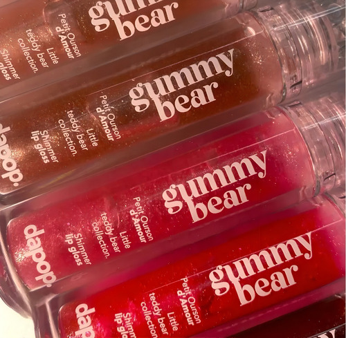 Shimmer Lip Gloss Gummy Bear Dapop Pack 6 Tonos Color Multicolor