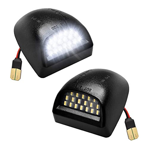 Juego De 2 Luces De Matrícula Led, Color Blanco 6500k,...