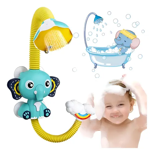 Juguete De Baño Elefante Burbujas – Máquina Con Música Y Luces, Ventosa, Cabezal De Ducha, Regalo Para Bebés De 1 A 6 Años