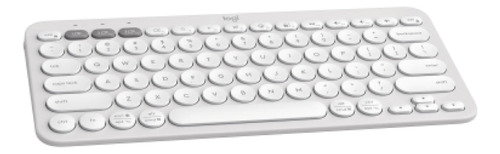 Teclado Bluetooth Logitech K380s Pebble Key 2 Branco Branco Inglês Us
