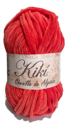 Hilaza Kikí Chenille De Algodón 100 G/ 105 Mts Color Rojo