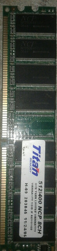 Memoria Ram Ddr512 400mhz 8ch + Memoria Ram Ddrr33 De 128mb