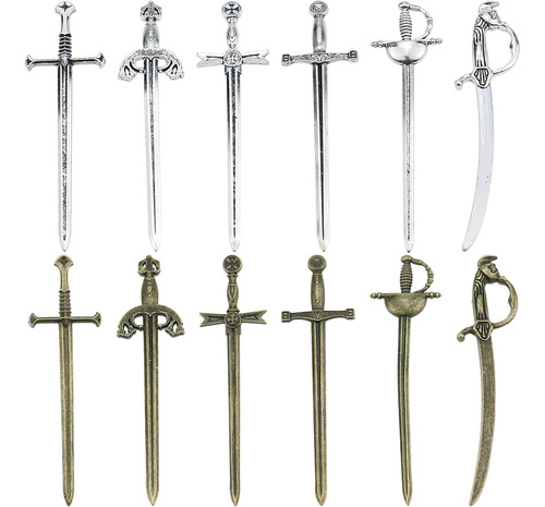 12 Marcapáginas De Espadas Antiguas, Dijes De Espada, ...