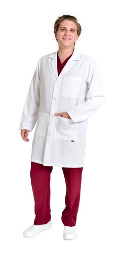 Bata De Laboratorio Escolar Medica Jp-07 Color Blanco Juanpa