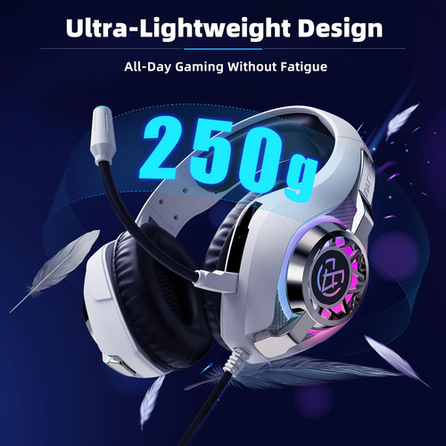 Auriculares De Juegos Tatybo Para Ps5 Ps4 Switch Xbox Pc Con