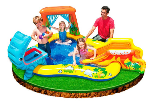 Playcenter Inflable Intex Dinosaurio 249 X 191 X109 Cm