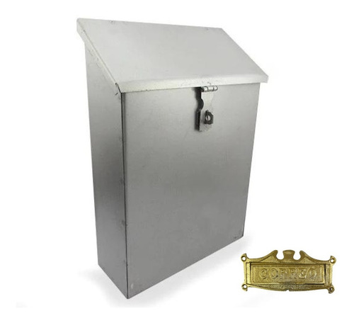 Caja Para Buzón Mediano Metal + Tapa De Aluminio 30 Pz