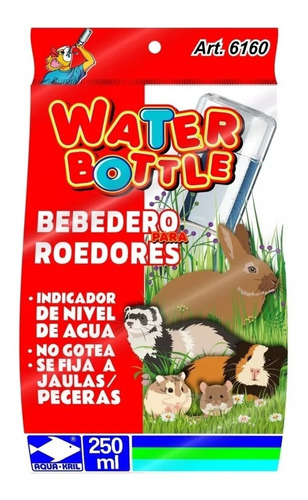 Bebedero Antigoteo Hamster Roedor 250 Ml Aq 6160