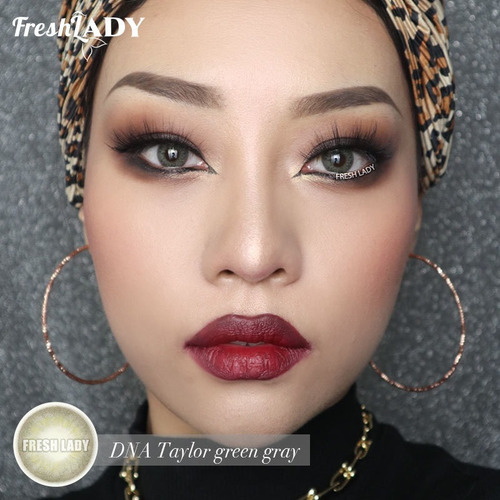 Imagen 7 de 10 de Freshlady - Dna Taylor Green Gray Lentes De Contacto