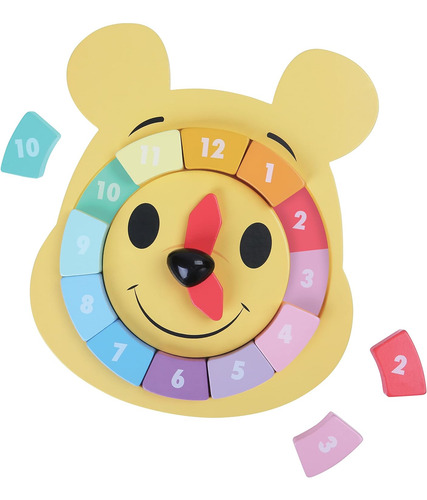 Disney Wooden Toys Winnie The Pooh Puzzle Clock, Aprendizaje