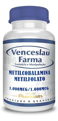 Metilcobalamina 1000mcg Metilfolato Com 60capsulas