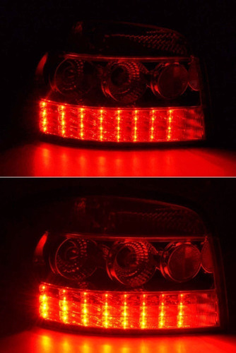 Lanterna Led Esportiva Audi A3 2007 A 2012 Cristal Red