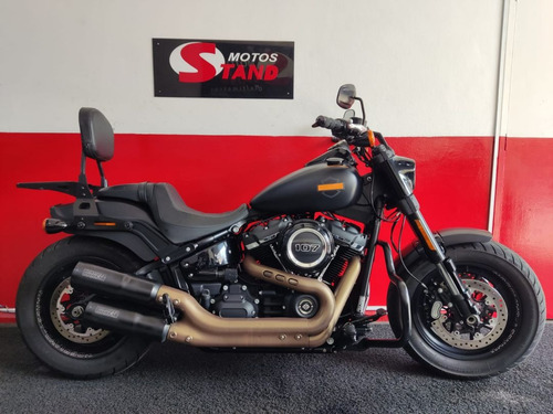 Harley Davidson Fx Fb Softail Fat Bob 107 2019 Preta Preto