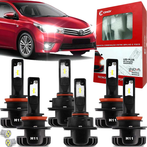 Lampada Super Led Plus Corolla 2015 2019 Farol Milha Xei Gli