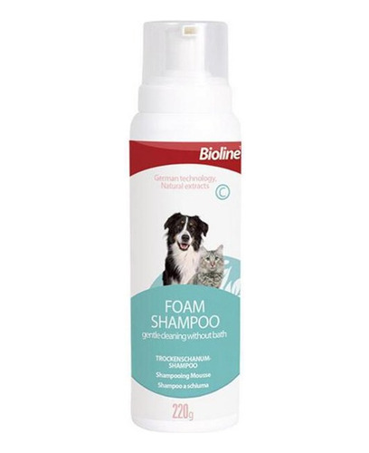 Bioline Shampoo Espuma Perro Gato 220g