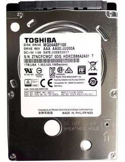 Disco duro interno Toshiba MQ04ABF Series MQ04ABF100 1.0 1TB