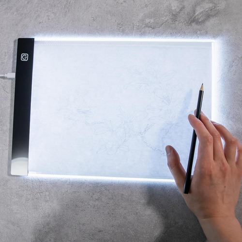 Mesa De Luz De Dibujo A4 Led 3 Modos Iluminación Puerto Usb