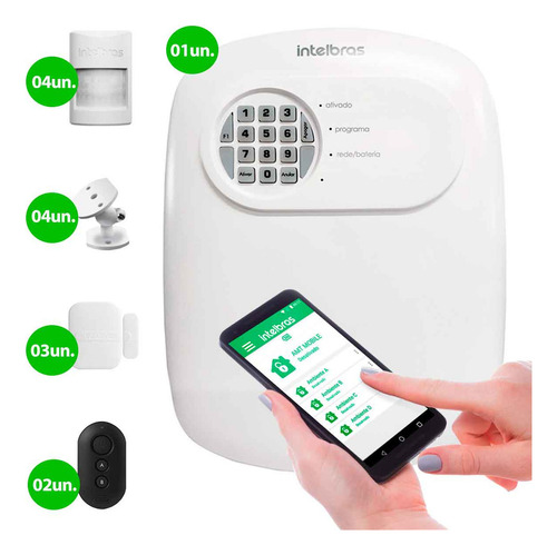 Alarme Anm 24 Net + 4 Sensor Movimento + 3 Sensor Abertura