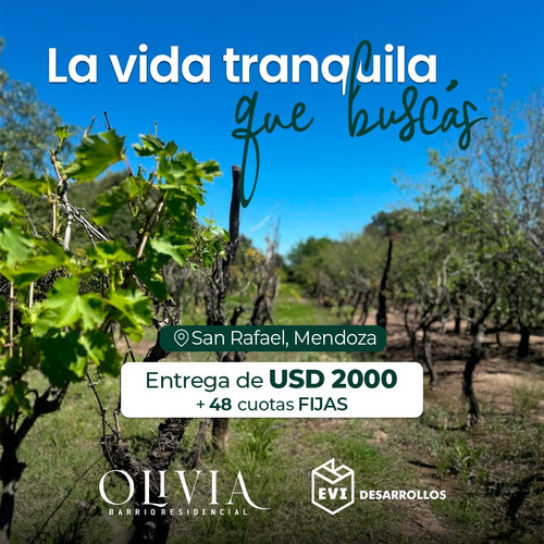 Lote En San Rafael - Loteo Olivia - Lotes Desde 300 M2