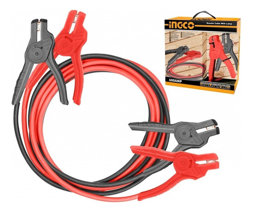 Juego Cables Puente Baterias Ingco 600 Amp.- 3,0 Mts Hbtcp