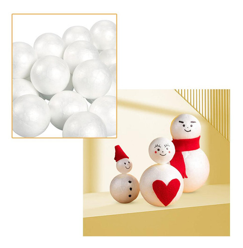 Bolas Decorativas De Espuma 250mm 250mm Blanco