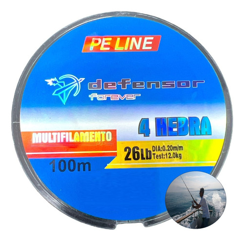 Hilo De Pesca Multifilamento Trenzada 4 Hebras 100 Metros   