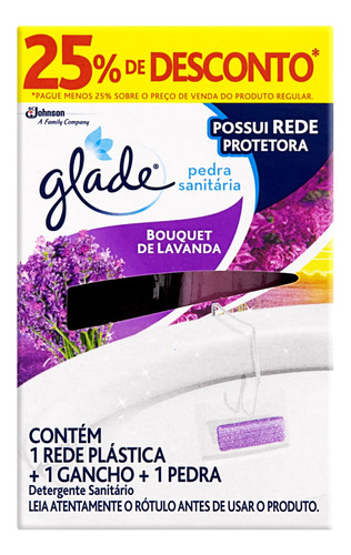 Detergente Sanitário Pedra Bouquet de Lavanda Glade Grátis 25% de Desconto