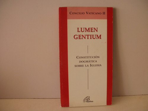 Lumen Gentium-constitucion Dogmatica Sobre La Iglesia | MercadoLibre
