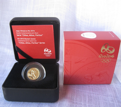 Moeda Olimpíadas 2016 Ouro 100m Rasos 12 X Frete Grátis 122