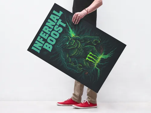Mural Moderno Monster Energy Cuadro Infernal Boost Full Hd