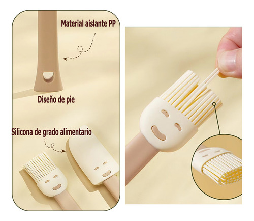 Set De 2 Utensilios Silicona Cocina Palas Espatulas Reposter