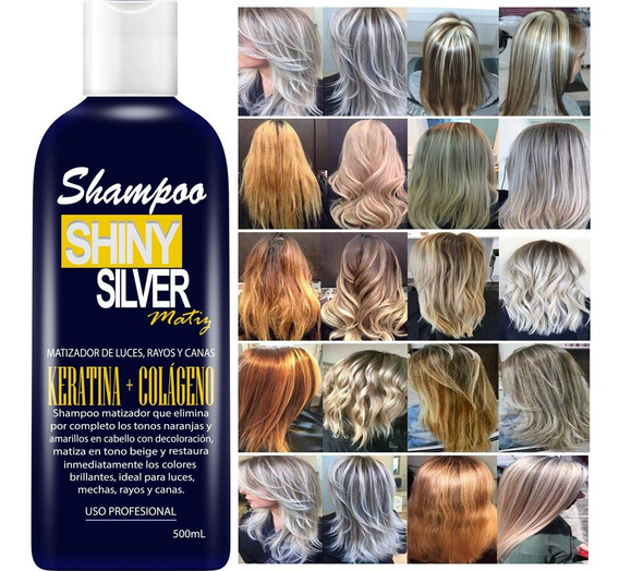 Shampoo Matizador Shiny Silver Cabello Rubio 500ml | Meses sin intereses
