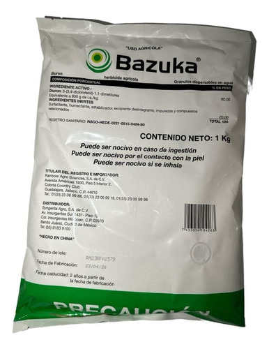 Bazuka Herbicida En Granulos Para Cultivo 1 Kg