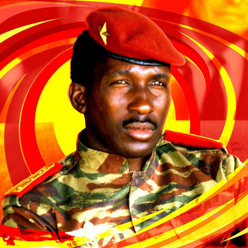 Cuadro 20x20cm Sankara Burkina Faso Revolucion Comunista M2