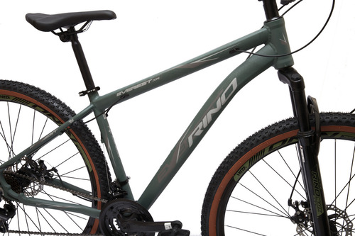 Bicicleta Rino Everest Xr Aro 29 21v Shimano Pneu Com Faixa Cor Verde exército Tamanho do quadro 19