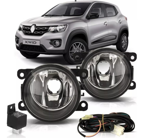 Kit Farol Milha Auxiliar Renault Kwid 2017 A 2020 +s Brinde