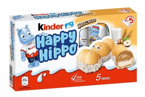 Ferrero Kinder Happy Hippo Hazelnut Avellana 5 Piezas