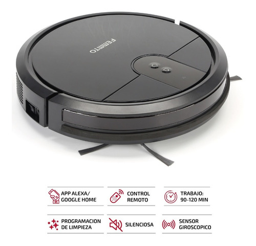 Imagen 2 de 10 de Aspiradora Robot Femmto Automática Inteligente Trapeadora