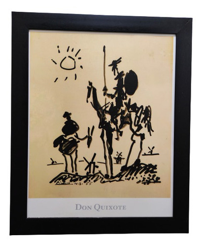 El Quijote _ Picasso Litografía Texturizada 50 X 40 Cms 