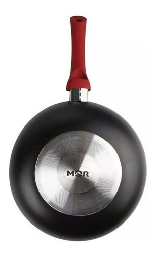 Sartén Wok Aluminio Teflon Con Tapa 24 Cm - Garageimpo