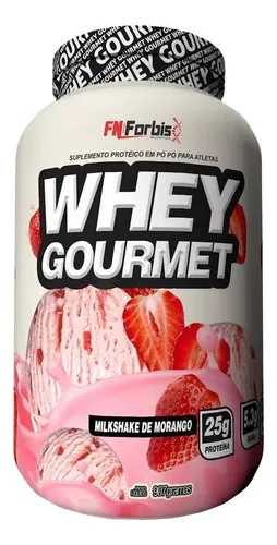 Whey Gourmet Morango 900g Fn Forbis