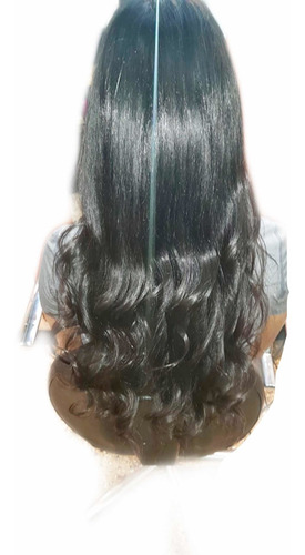 Cortina Cabello Natural 5 Vueltas 50cm De Largo + 5 Peinetas